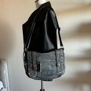Gray Leather Bag